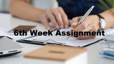 6th Week Assignment