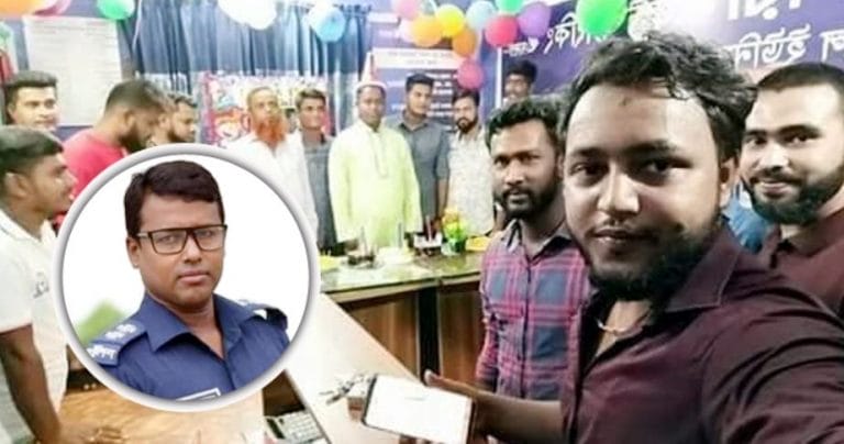 করোনায় জমকালো আয়োজনে জন্মদিন পালন – এসআই প্রত্যাহার !!