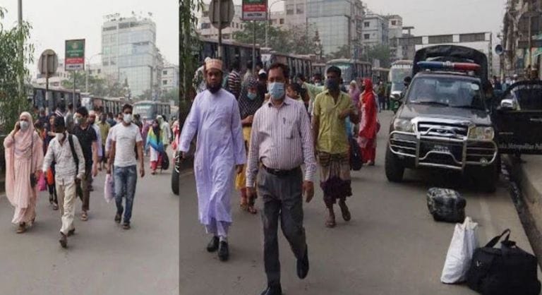 হঠাৎ রাজধানীতে বন্ধ গণপরিবহন – চরম দুর্ভোগে যাত্রীরা !!